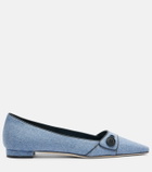 Manolo Blahnik Lulamae herringbone ballet flats
