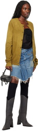 OPEN YY Blue Wrap Denim Miniskirt