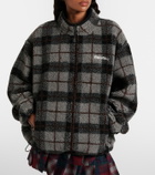 Miu Miu Checked teddy jacket