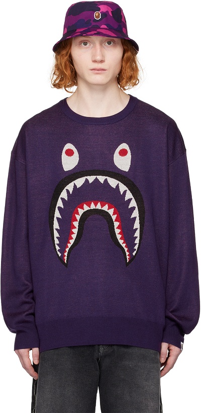 Photo: BAPE Purple Shark Sweater