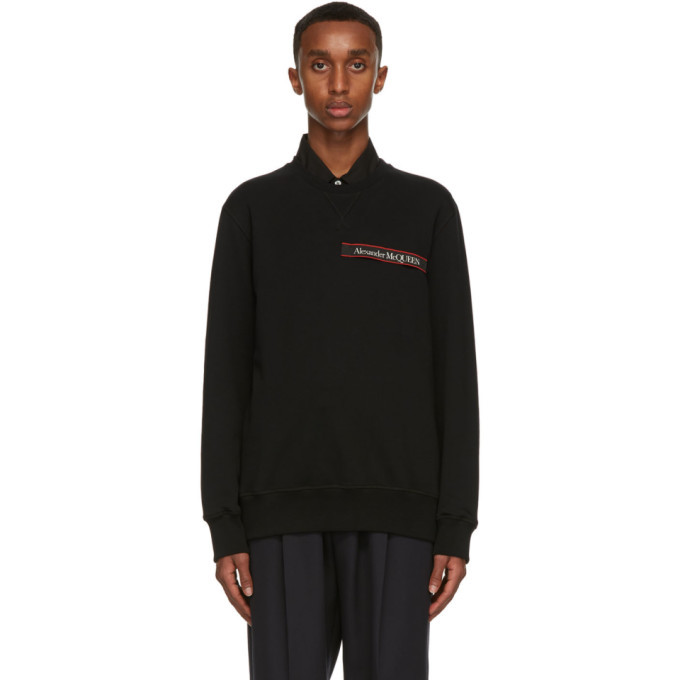 Photo: Alexander McQueen Black Logo Tape Sweatshirt