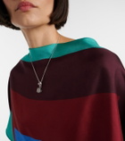 Loewe Anagram embellished sterling silver necklace