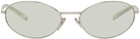 Prada Eyewear Silver Logo Sunglasses