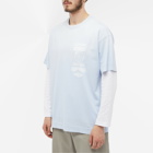 Givenchy Men's Multi Logo T-Shirt in Baby Blue
