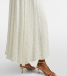Xu Zhi Polka-dot silk-blend maxi dress