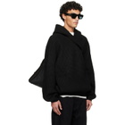 Fear of God ESSENTIALS Black Holiday Heavy Waffle 90s Hoodie