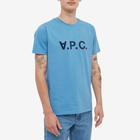 A.P.C. Men's VPC Logo T-Shirt in Marine Marl