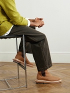 J.M. Weston - Sacai Nubuck Chelsea Boots - Brown
