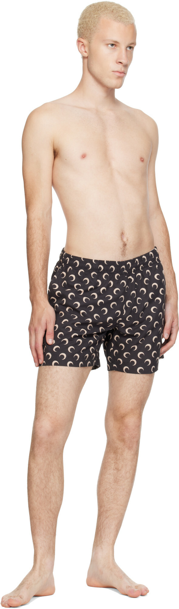 Marine Serre Black Moon Printed Swim Shorts