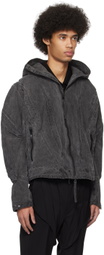 Juntae Kim Black Gather-Slashed Denim Jacket