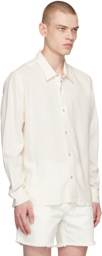 AMI Alexandre Mattiussi White Press-Stud Shirt
