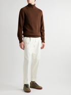 Officine Générale - Slim-Fit Merino Wool and Cashmere-Blend Rollneck Sweater - Brown
