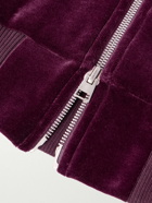TOM FORD - Cotton-Blend Velour Track Jacket - Purple
