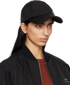 AMI Paris Black Twill Ami de Coeur Stud Cap