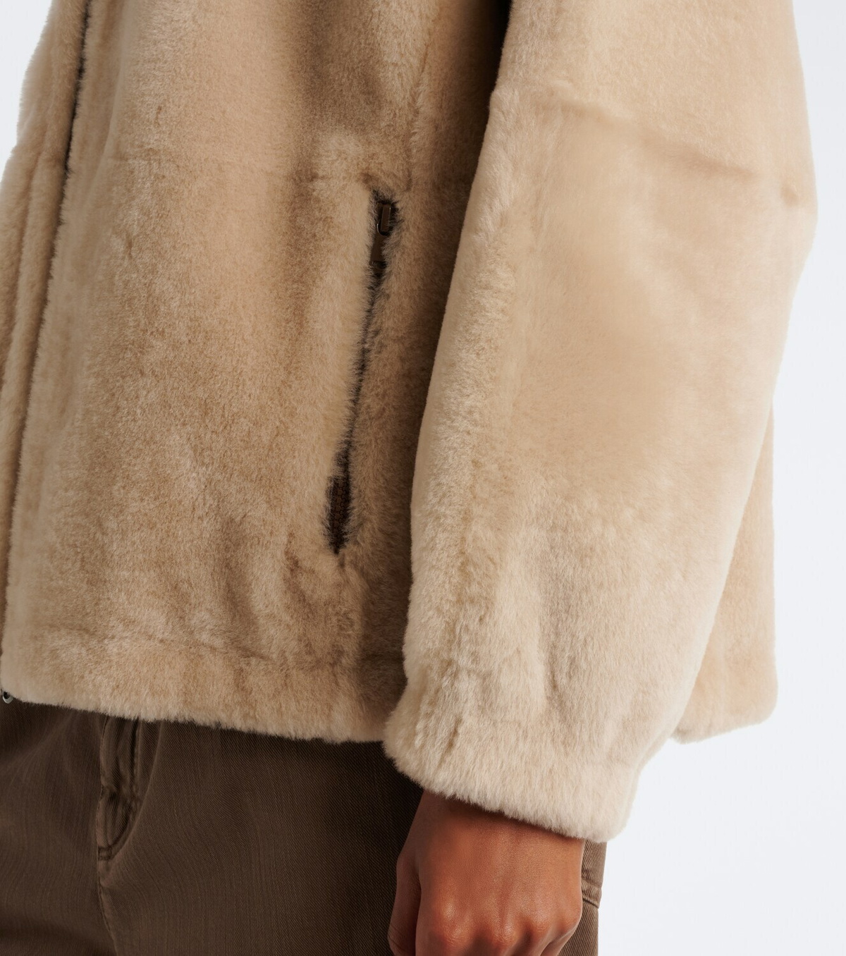 Brunello Cucinelli Monili hooded shearling jacket