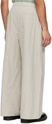 AMOMENTO Taupe Two Tuck Trousers