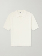 De Petrillo - Knitted Cotton Polo Shirt - Neutrals