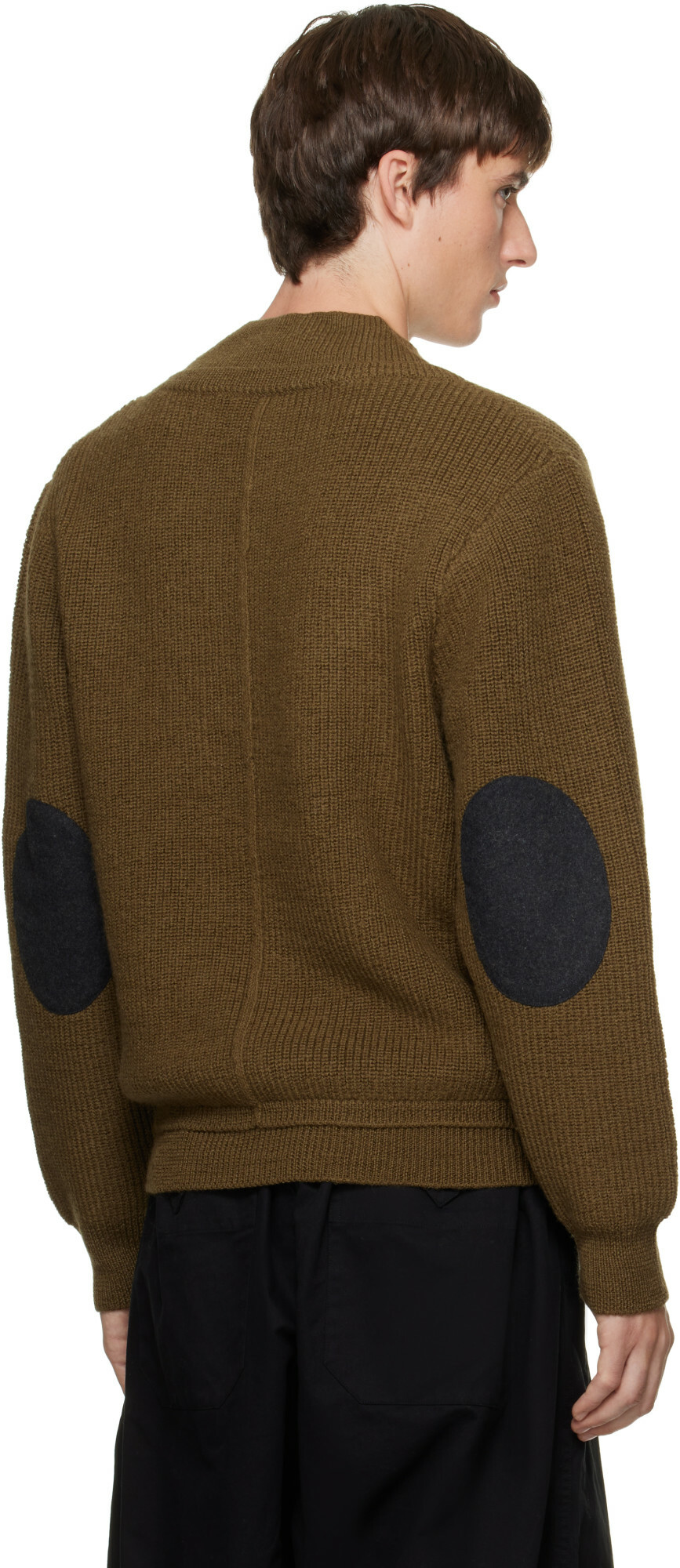 Entire Studios Khaki Knit V-Neck Sweater