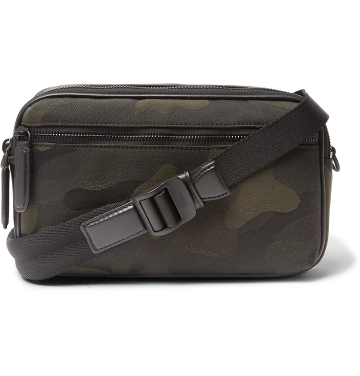 Photo: Mulberry - Leather-Trimmed Camouflage-Print Canvas Messenger Bag - Green