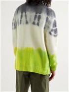 The Elder Statesman - Tie-Dyed Cashmere and Mohair-Blend Cardigan - Multi