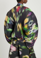 Julia Heuer Bexter Plissé Seersucker-satin Bomber Jacket - Black - One Size