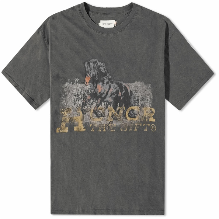 Photo: Honor the Gift Men's Work Horse T-Shirt in Black