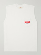 Cherry Los Angeles - Logo-Printed Distressed Cotton-Jersey Tank Top - Neutrals
