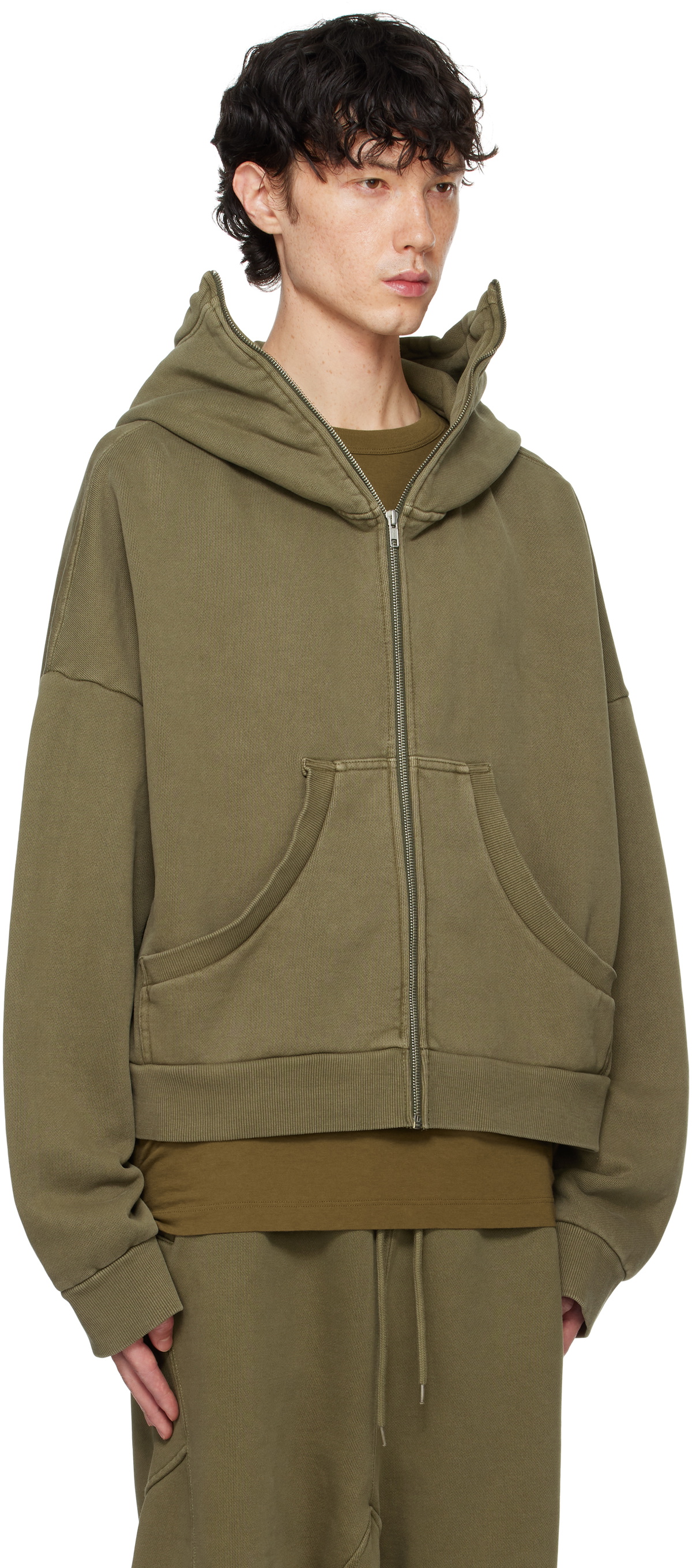 Entire Studios Khaki Full Zip Hoodie Entire Studios