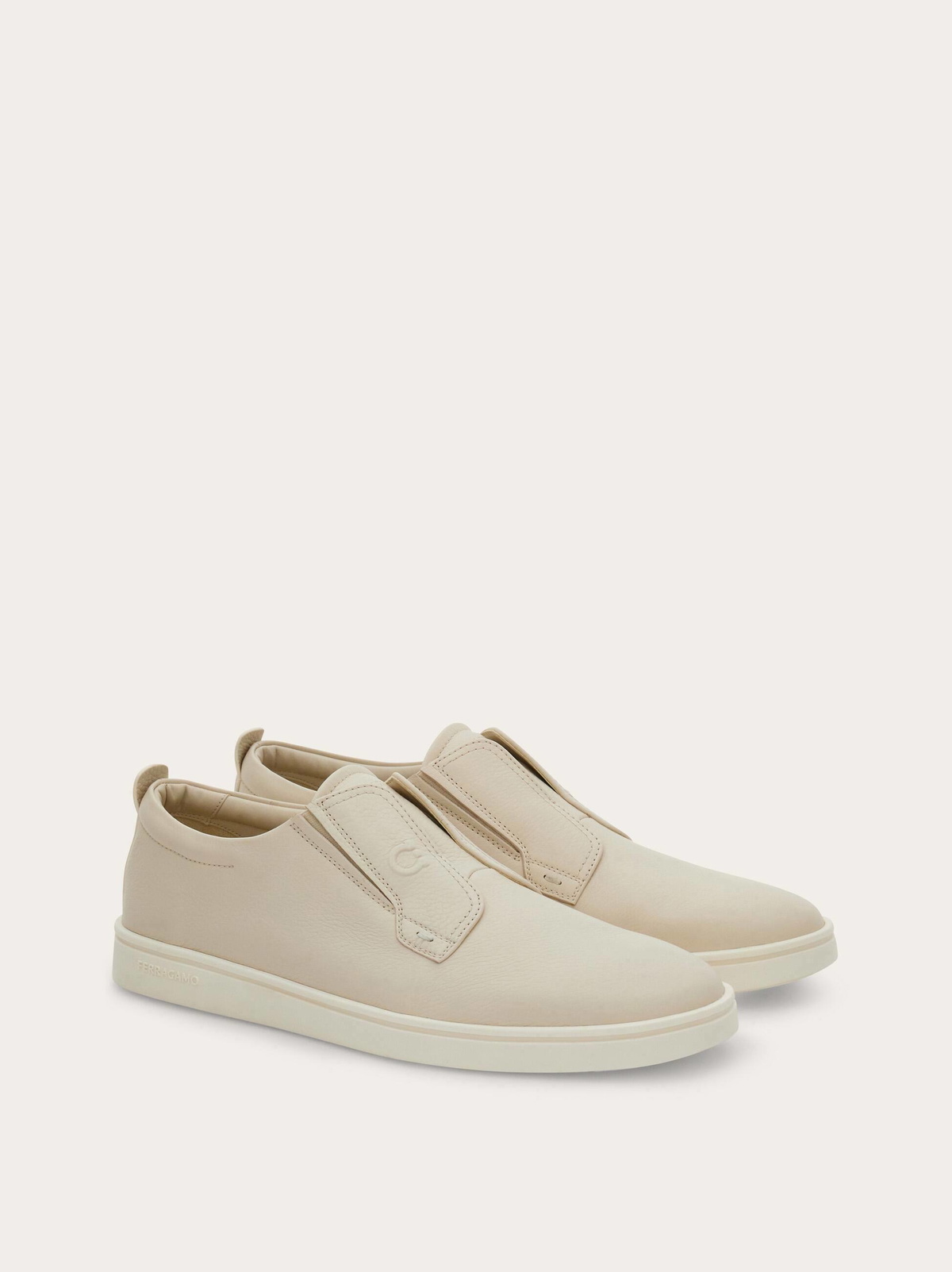Ferragamo Mens Slip-on sneaker in White