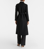 Valentino VGold belted wool and silk coat