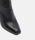 McQueen Horn Heel leather knee-high boots