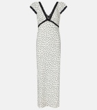 Rixo Iggy polka-dot linen-blend maxi dress