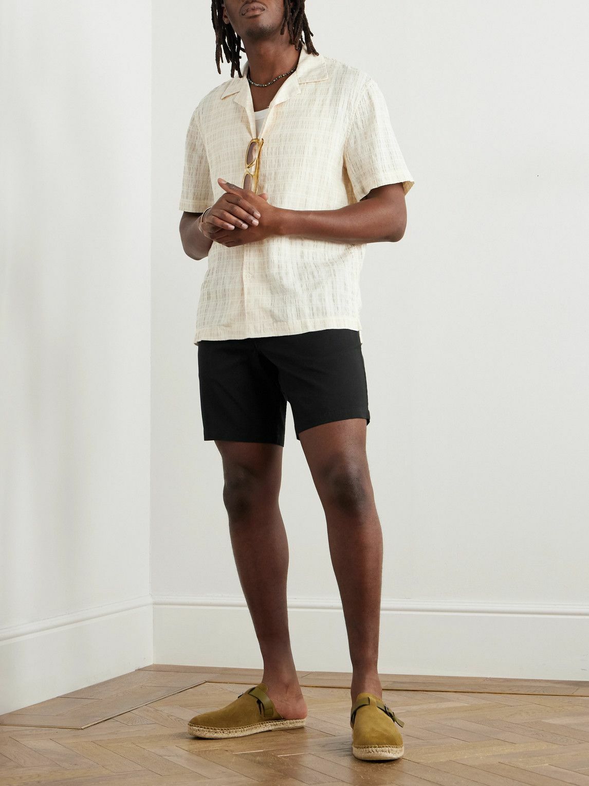 Derek Rose - Harris Straight-Leg Lyocell-Blend Shorts - Black