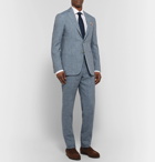 Canali - Dusty-Blue Kei Slim-Fit Mélange Linen and Silk-Blend Suit Jacket - Blue