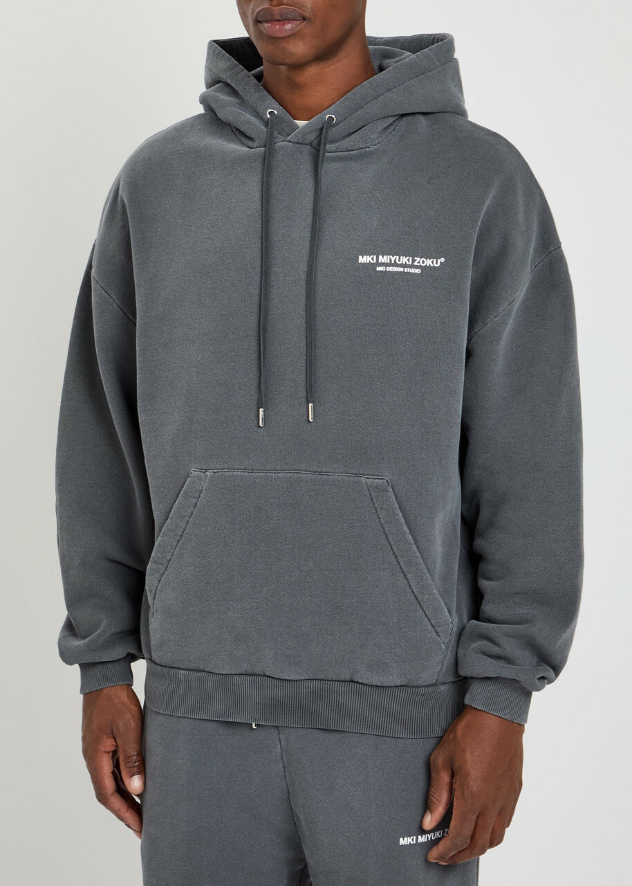 Mki Miyuki Zoku Design Studio Hooded Cotton-blend Sweatshirt Black Other