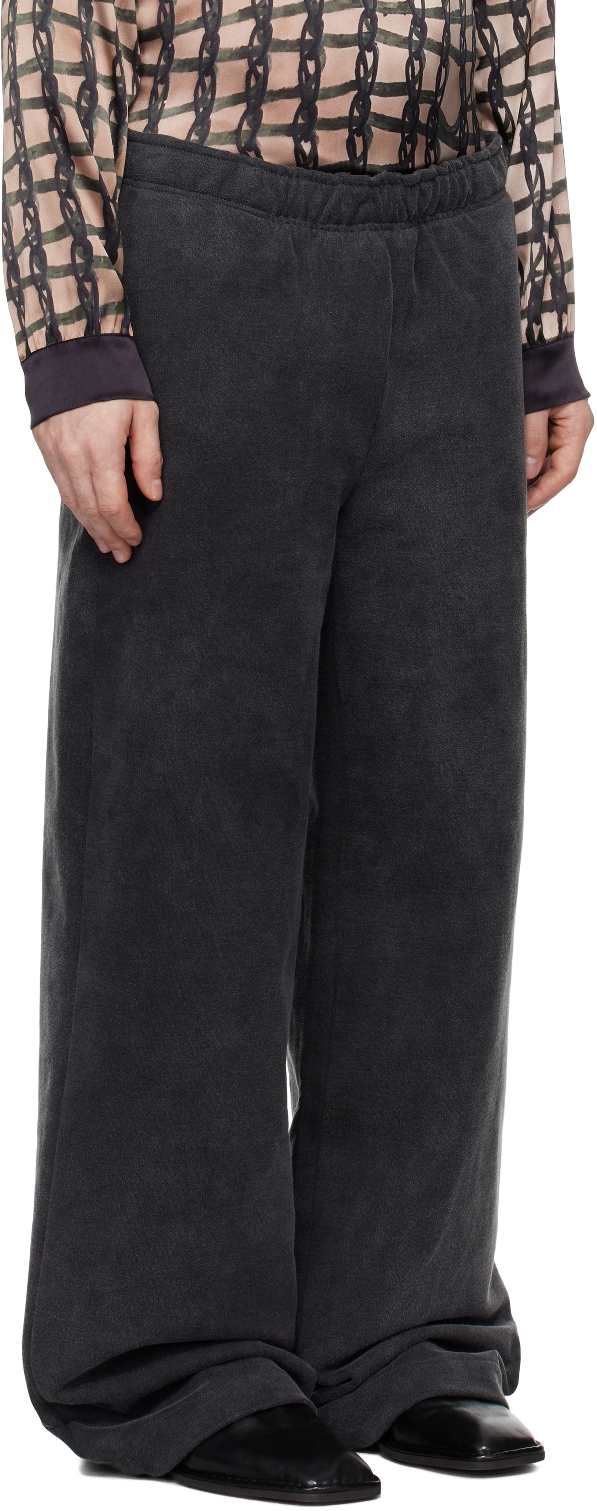 Serapis Gray Dyed Wide Sailor Sweatpants