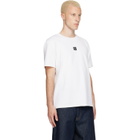 BALMAIN White Embroidered Logo T-shirt