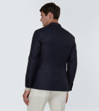 Lardini Double-breasted cashmere and silk blazer