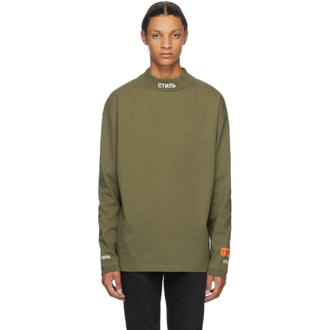 Photo: Heron Preston Khaki Style Long Sleeve T-Shirt