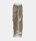 Valentino Plus De Pois cotton and silk beach cover-up