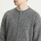 FrizmWORKS Men's Tweed Wool Deck Zip Cardigan in Charcoal