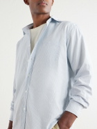 Hartford - Paul Cotton-Poplin Shirt - Blue