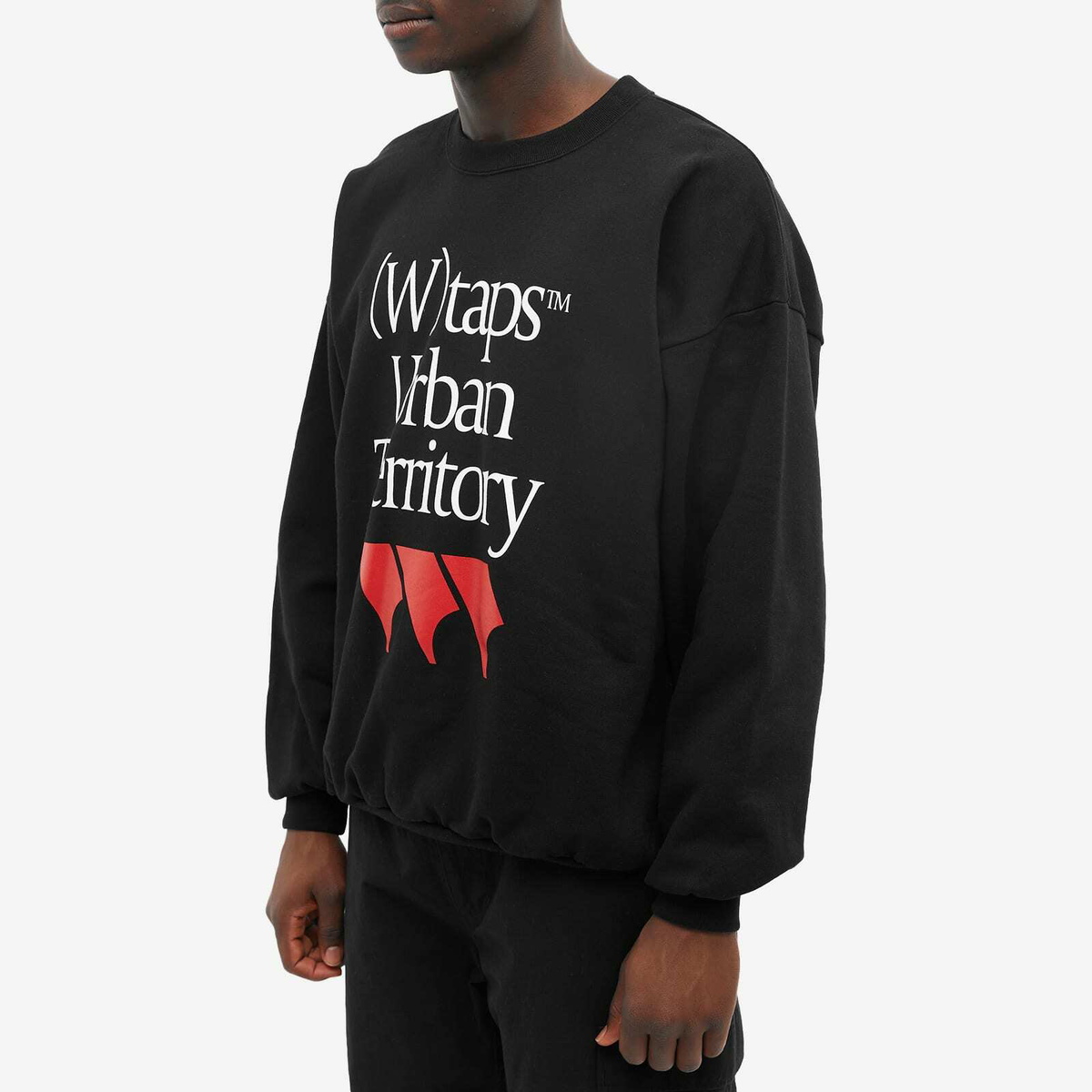 WTAPS Men's Crew Neck Sweat in Black WTAPS