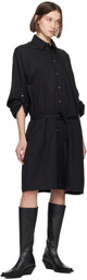 Ann Demeulemeester Black Slouchy Shirt Midi Dress
