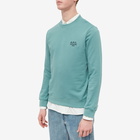 A.P.C. Men's A.P.C Rider Embroidered Logo Crew Sweat in Grey Green