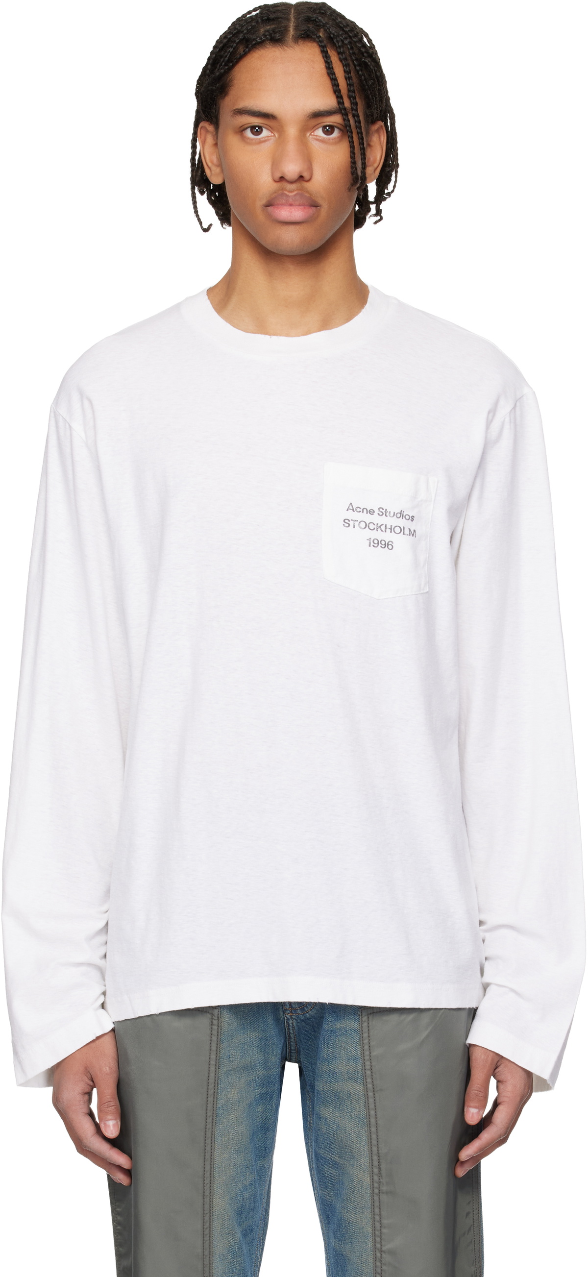 Acne Studios Purple Jacquard Logo T-Shirt Acne Studios