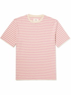 Folk - Striped Slub Cotton-Jersey T-Shirt - Pink