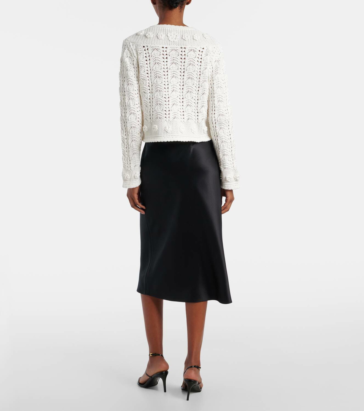 Rixo Kyra open-knit cotton cardigan