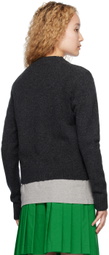 Maison Kitsuné Gray Baby Fox Cardigan