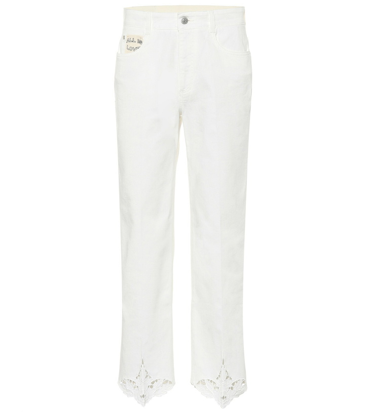 Photo: Stella McCartney - Embroidered mid-rise jeans